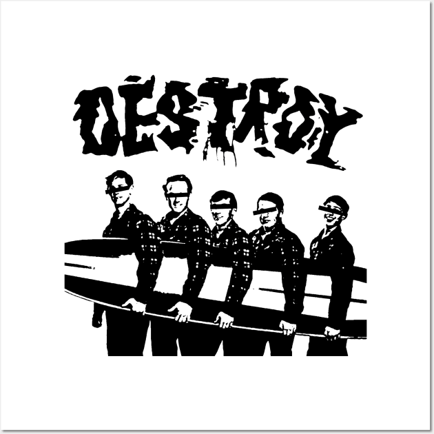 Destroy t shirt punk Wall Art by TeeFection